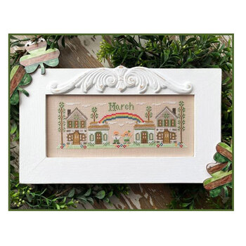 March Mini Village Cross Stitch Pattern Country Cottage Needleworks