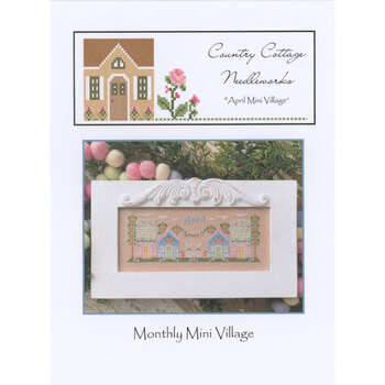 April Mini Village Cross Stitch Pattern, Image