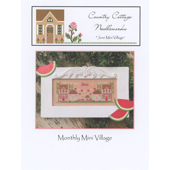 June Mini Village Cross Stitch Pattern, Image