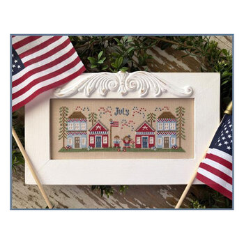 July Mini Village Cross Stitch Pattern Country Cottage Needleworks