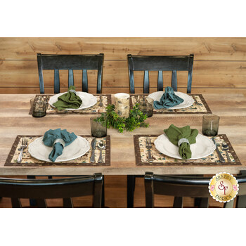  Self-Binding Placemats Kit - Makes 4 - Lodge Life, Image