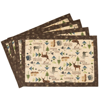 Self-Binding Placemats Kit - Makes 4 - Lodge Life, Image