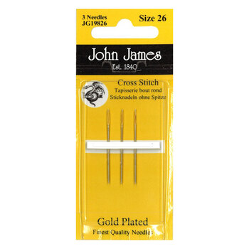 John James Cross Stitch Tapestry Gold Needles - Size 26 - 3ct, Image