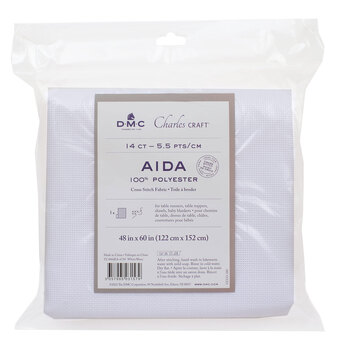 Charles Craft Polyester 14 Ct Aida White 48