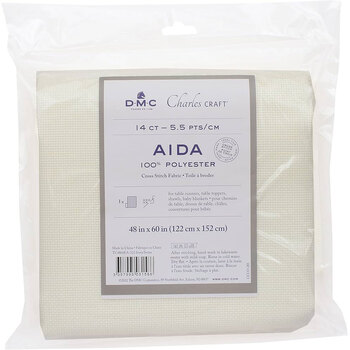 Charles Craft Polyester 14 Ct Aida Ivory 48