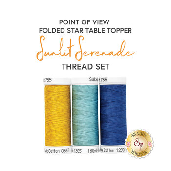  Point of View Folded Star Table Topper - Sunlit Serenade - 3pc Thread Set, Image