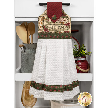  Hanging Towel Precut Kit - A Vintage Christmas - Cream, Image