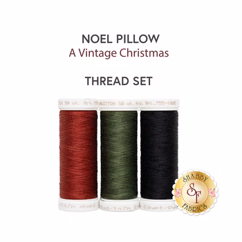  Noel Pillow - A Vintage Christmas - 3pc Appliqué Thread Set, Image