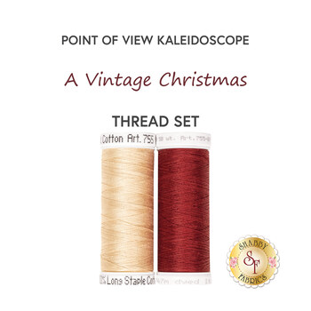 Point of View Kaleidoscope Folded Star Table Topper - A Vintage Christmas - 2pc Thread Set, Image