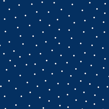 Kimberbell Basics Flannel MASF8210-N Navy/White by Maywood Studio, Image