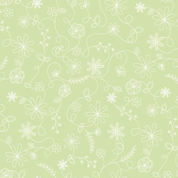 Kimberbell Basics Flannel MASF8261-G2 Soft Green by Maywood Studio, Image