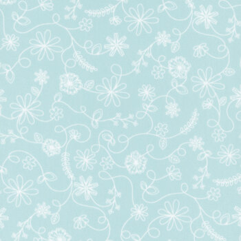 Kimberbell Basics Flannel MASF8261-Q2 Aqua by Maywood Studio, Image