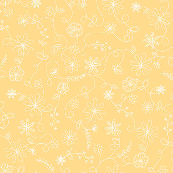 Kimberbell Basics Flannel MASF8261-S2 Yellow by Maywood Studio, Image