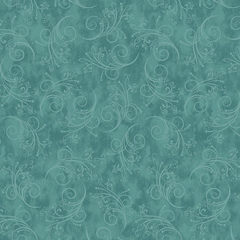 Equinox 13469-83 Medium Teal by Painted Sky Studio for Benartex, Image