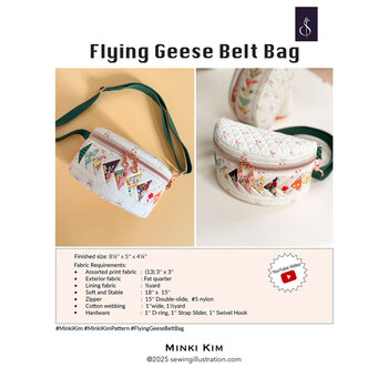 Flying Geese Belt Bag Pattern, Image