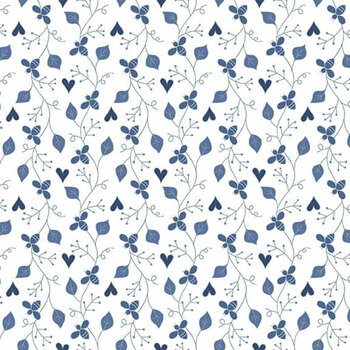 Friendship Garden 3630-11 White Friendship Vine by Gail Pan for Henry Glass Fabrics, Image