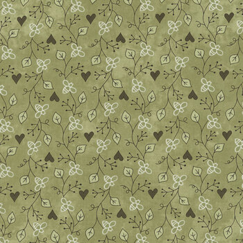 Friendship Garden 3630-60 Light Green Friendship Vine by Gail Pan for Henry Glass Fabrics
