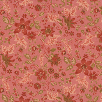 Hearth & Home 3615-22 Pink Folk Flower Vine by Janet Rae Nesbitt for Henry Glass Fabrics
