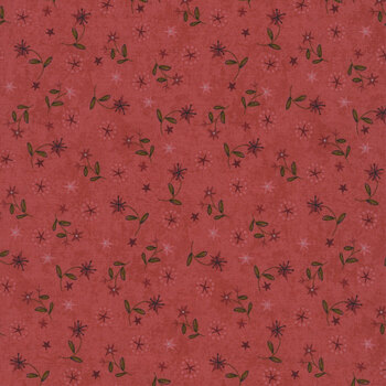 Hearth & Home 3618-80 Light Red Star Lily Scatter by Janet Rae Nesbitt for Henry Glass Fabrics