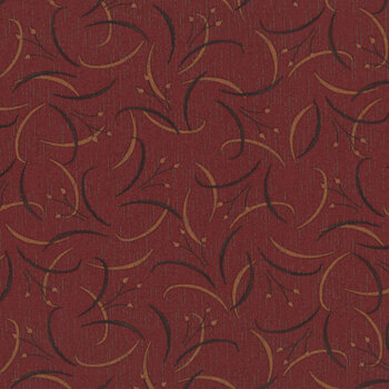 Hearth & Home 3614-88 Red Lily Swirl by Janet Rae Nesbitt for Henry Glass Fabrics