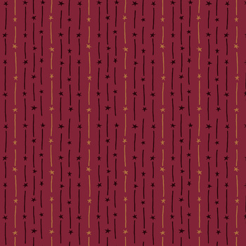 Hearth & Home 3611-89 Red Star Stripe by Janet Rae Nesbitt for Henry Glass Fabrics, Image