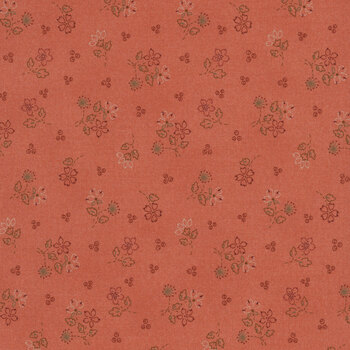 Hearth & Home 3612-22 Pink Stitched Floral by Janet Rae Nesbitt for Henry Glass Fabrics