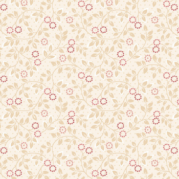 Hearth & Home 3616-44 Cream Daisy Dot Vine by Janet Rae Nesbitt for Henry Glass Fabrics, Image