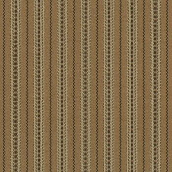 Hearth & Home 3621-38 Brown Printed Ticking by Janet Rae Nesbitt for Henry Glass Fabrics