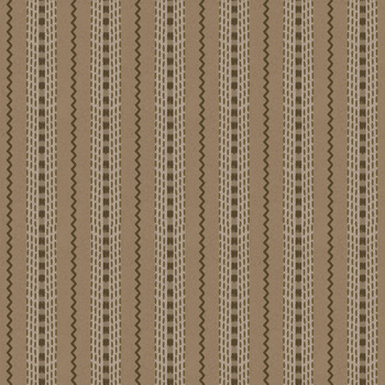 Hearth & Home 3621-38 Brown Printed Ticking by Janet Rae Nesbitt for Henry Glass Fabrics, Image
