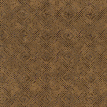Hearth & Home 3613-38 Brown Log Cabin Dot by Janet Rae Nesbitt for Henry Glass Fabrics