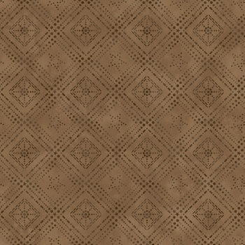 Hearth & Home 3613-38 Brown Log Cabin Dot by Janet Rae Nesbitt for Henry Glass Fabrics, Image