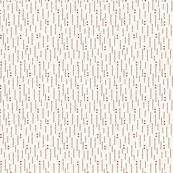 Seasonal Shirtings 2570-89 Black/Red Dotted Lines by Stacy West for Henry Glass Fabrics, Image