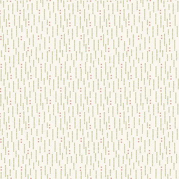 Seasonal Shirtings 2570-26 Green/Pink Dotted Lines by Stacy West for Henry Glass Fabrics, Image