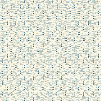 Seasonal Shirtings 2566-07 Blue Geometric Ditsy by Stacy West for Henry Glass Fabrics, Image