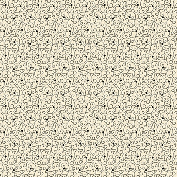 Seasonal Shirtings 2568-09 Black Swirly Dot by Stacy West for Henry Glass Fabrics, Image