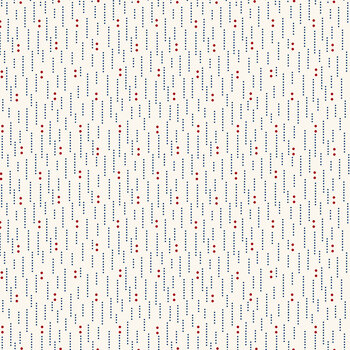 Seasonal Shirtings 2570-81 Blue/Red Dotted Lines by Stacy West for Henry Glass Fabrics, Image