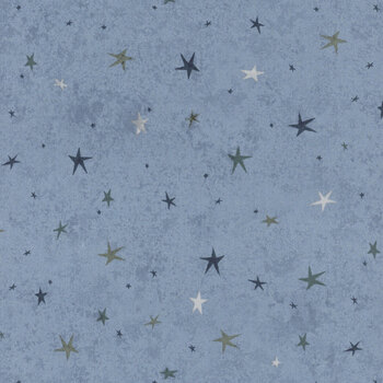 Seeing Stars 3556-75 Medium Blue by Janet Rae Nesbitt for Henry Glass Fabrics