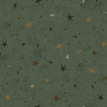 Seeing Stars 3556-66 Green by Janet Rae Nesbitt for Henry Glass Fabrics, Image