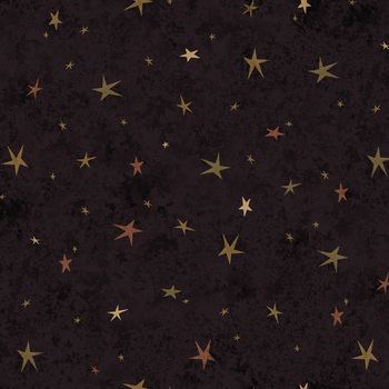 Seeing Stars 3556-99 Light Black by Janet Rae Nesbitt for Henry Glass Fabrics, Image