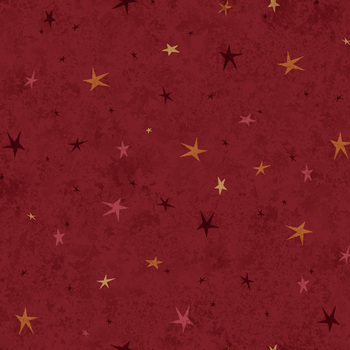 Seeing Stars 3556-88 Red by Janet Rae Nesbitt for Henry Glass Fabrics, Image