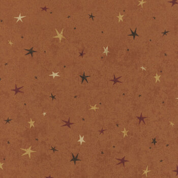 Seeing Stars 3556-35 Pumpkin by Janet Rae Nesbitt for Henry Glass Fabrics
