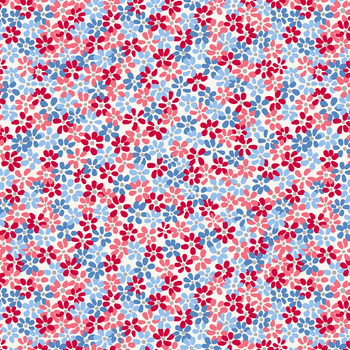 Front Porch Charm 4695-01 White Ditsy Flowers by Satin Moon Designs for Blank Quilting Corporation, Image