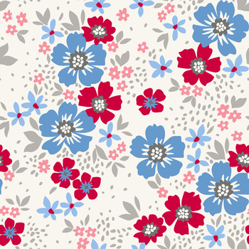 Front Porch Charm 4693-01 White Flowers by Satin Moon Designs for Blank Quilting Corporation, Image