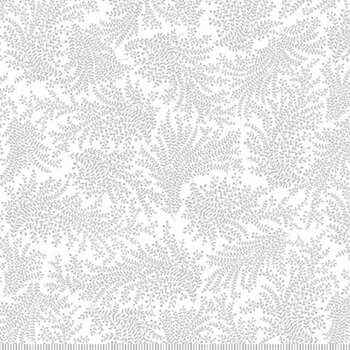 Best of Cream & Sugar 8926-01W White on White Flowing Vines by Studio E Fabrics, Image