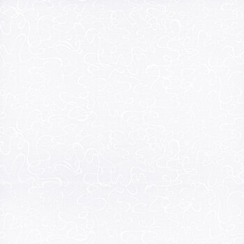 Best of Cream & Sugar 8927-01W White on White Scribbles by Studio E Fabrics, Image