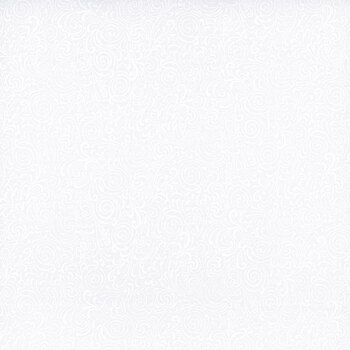 Best of Cream & Sugar 8931-01W White on White Double Swirls by Studio E Fabrics, Image