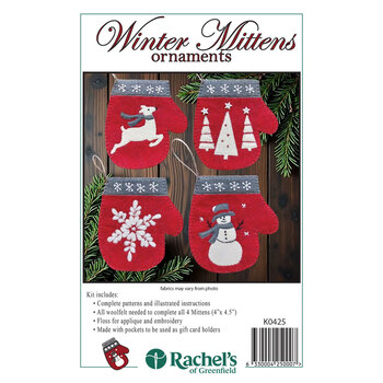  Winter Mittens Ornaments Kit - Makes 4 Ornaments, Image