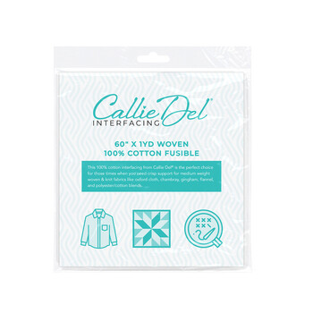 Callie Del - 100% Cotton Woven Fusible Interfacing - 60