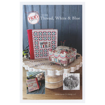 Thread, White & Blue Cross Stitch Pattern, Image