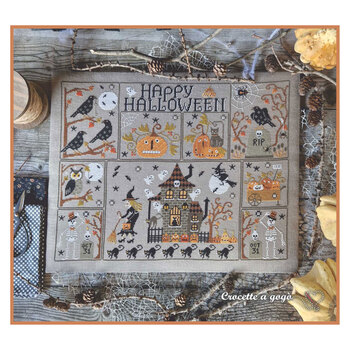 Happy Halloween Cross Stitch Pattern, Image